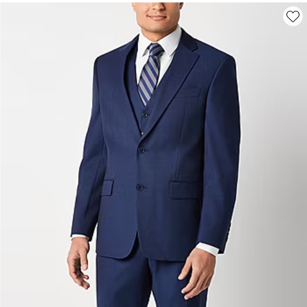 Michael Strahan Men's Navy Blue Suit Jacket